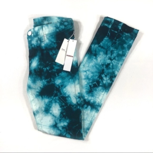 Hudson Jeans Denim - Hudson Tilda Teal Tie-Dye Jeans